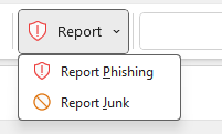 Phishing alert button greyed out, but only on known phishing emails ...