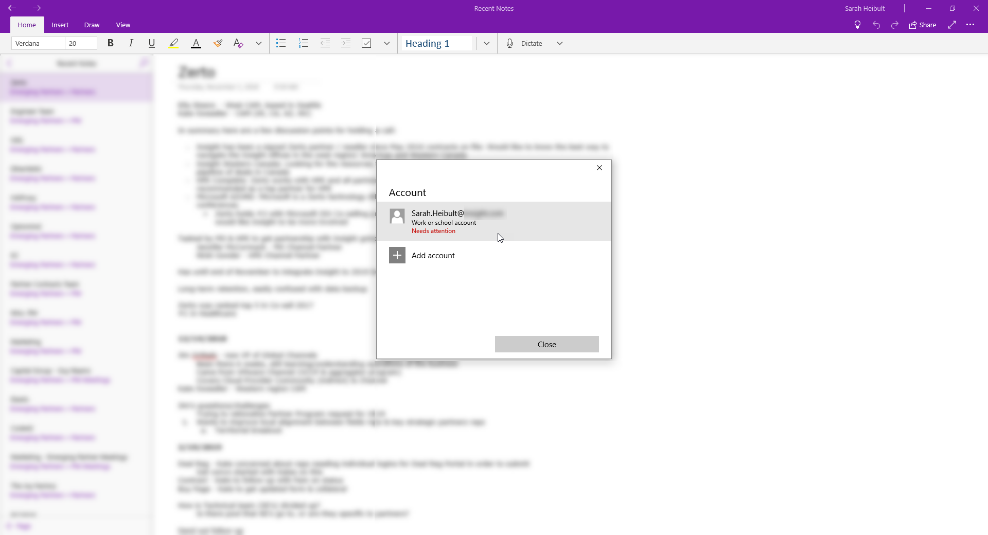 Windows 10 OneNote appeared to be signed in but actually wasn't, no ...
