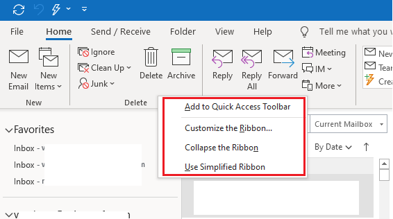 Restore Outlook App Ribbon Size - Microsoft Q&A