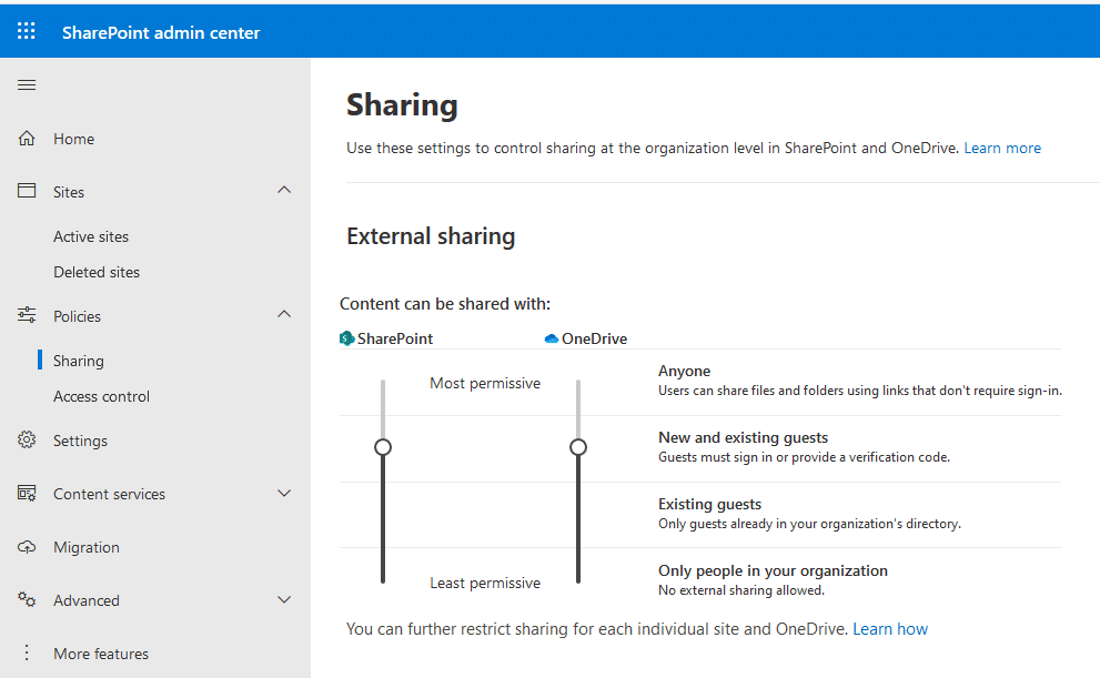 how to allow external users access to sharepoint online