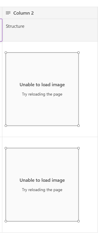 The new onenote failed to load image in the table, while the previous ...