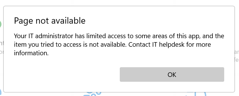 Fresh Install Windows 11, No Virus Protection Options, Added UILockdown ...