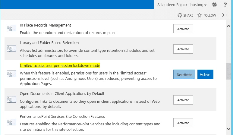 sharepoint anonymous access prompt login