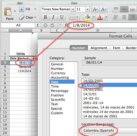 Date format issue Excel for Mac 2011 - Microsoft Q&A