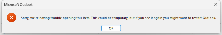 Bug in Outlook desktop. Cannot open all day event with reminder set to ...