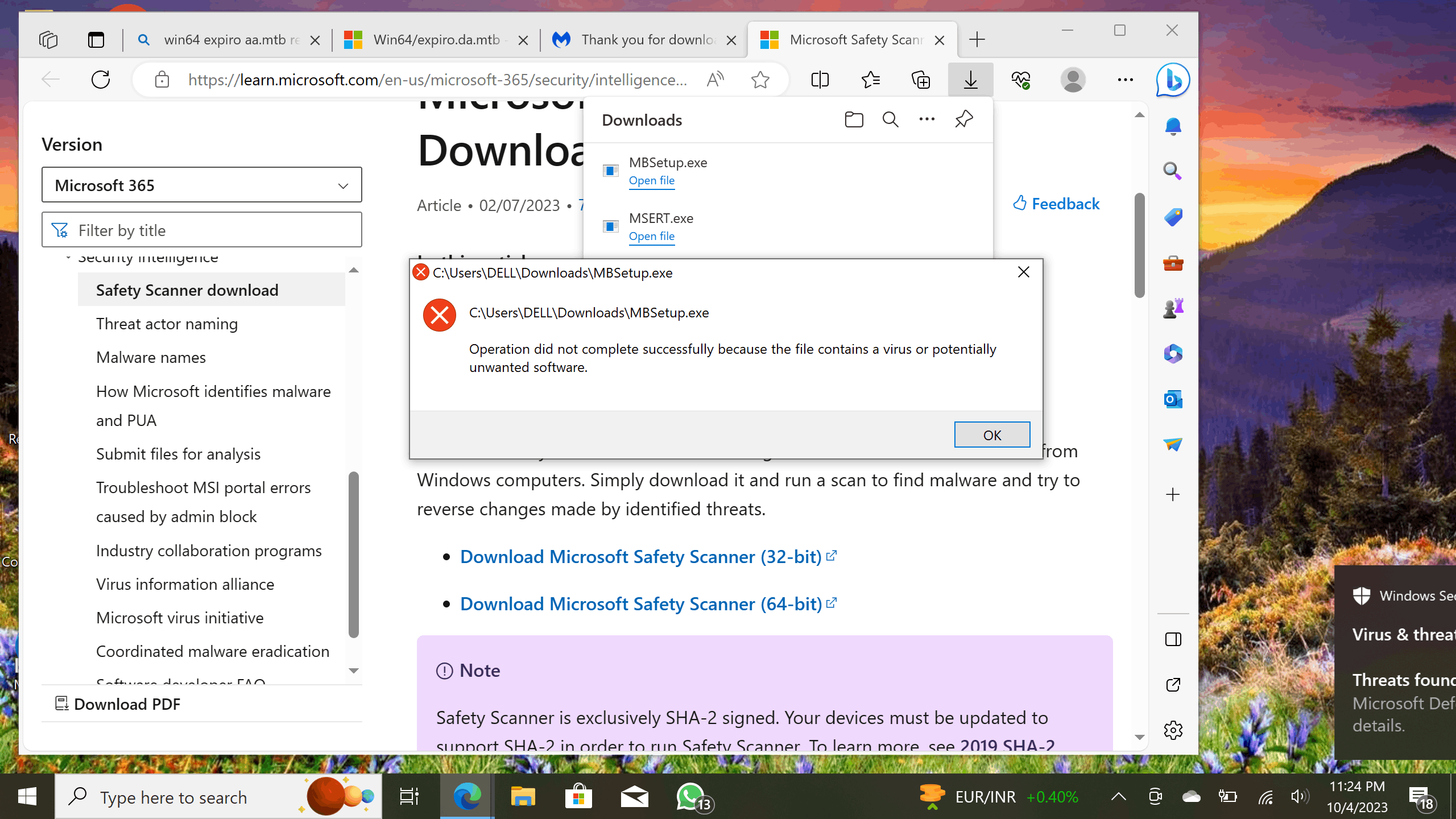 Win64/expiro.da.mtb - Microsoft Q&A
