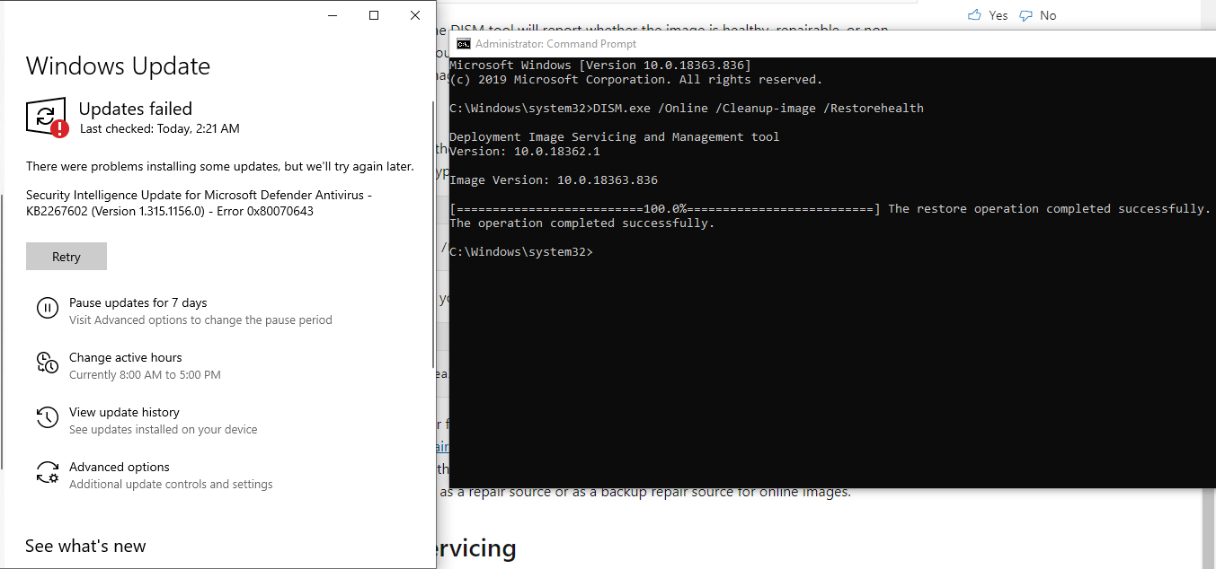 Windows defender missing files - Microsoft Q&A