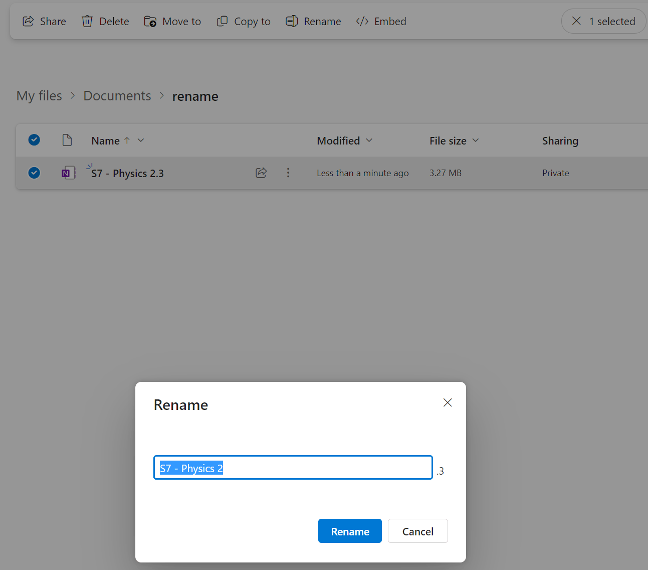 Unable to rename a OneNote notebook that has a dot (period) in the name ...