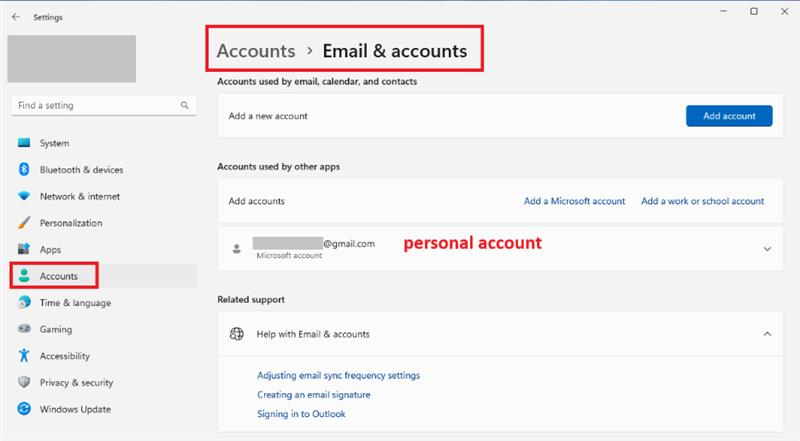how to switch my laptop from a microsoft home or personal account to a ...