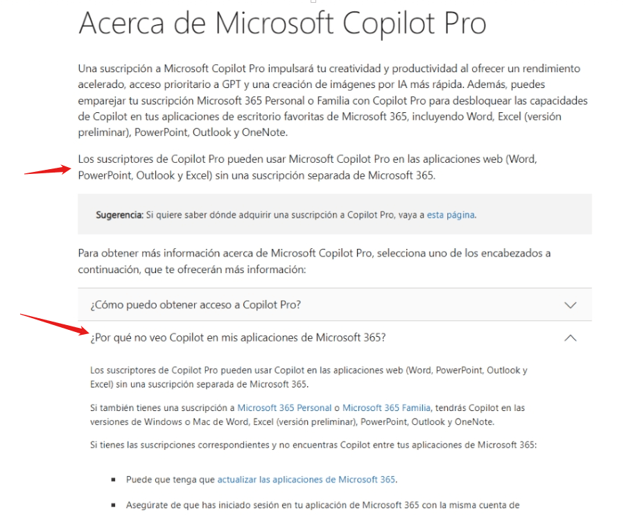 office 365 con copilot pro - Microsoft Q&A