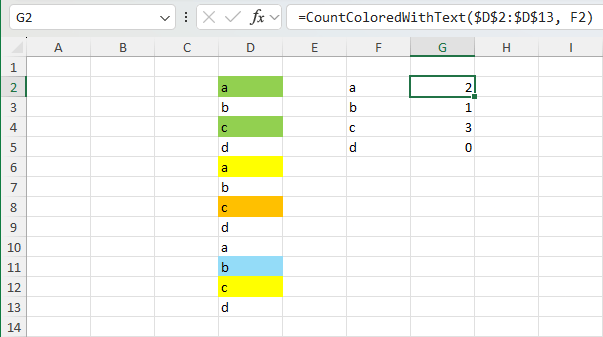 Excel: How to count manually colored cells? - Microsoft Q&A