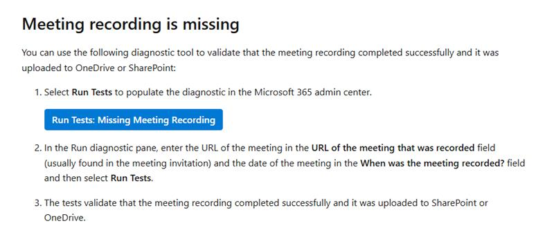 Teams Webinar Recording missing first 9 mins but said it started ...