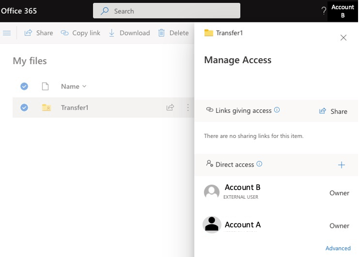 Transferring folders from a OneDrive account that will get deactivated ...