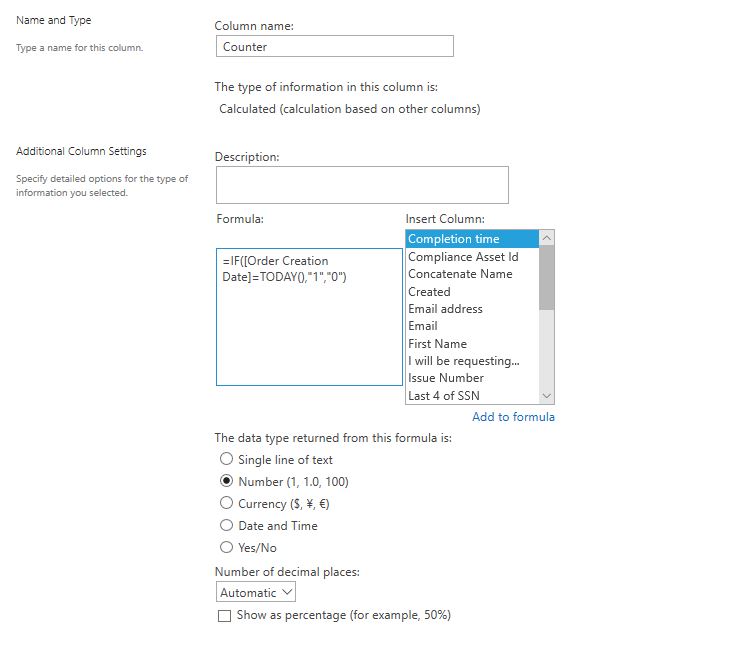 SharePoint List Calculated Column Issue - Microsoft Q&A