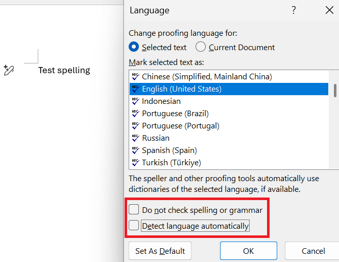 grammar and spelling not acting right - Microsoft Q&A