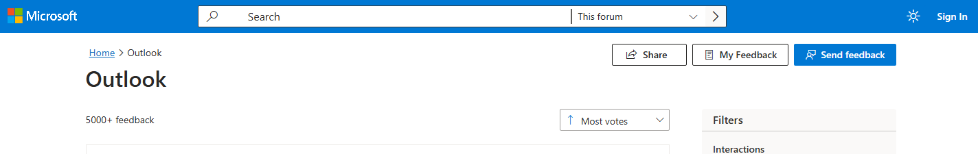Outlook 365 not displaying 