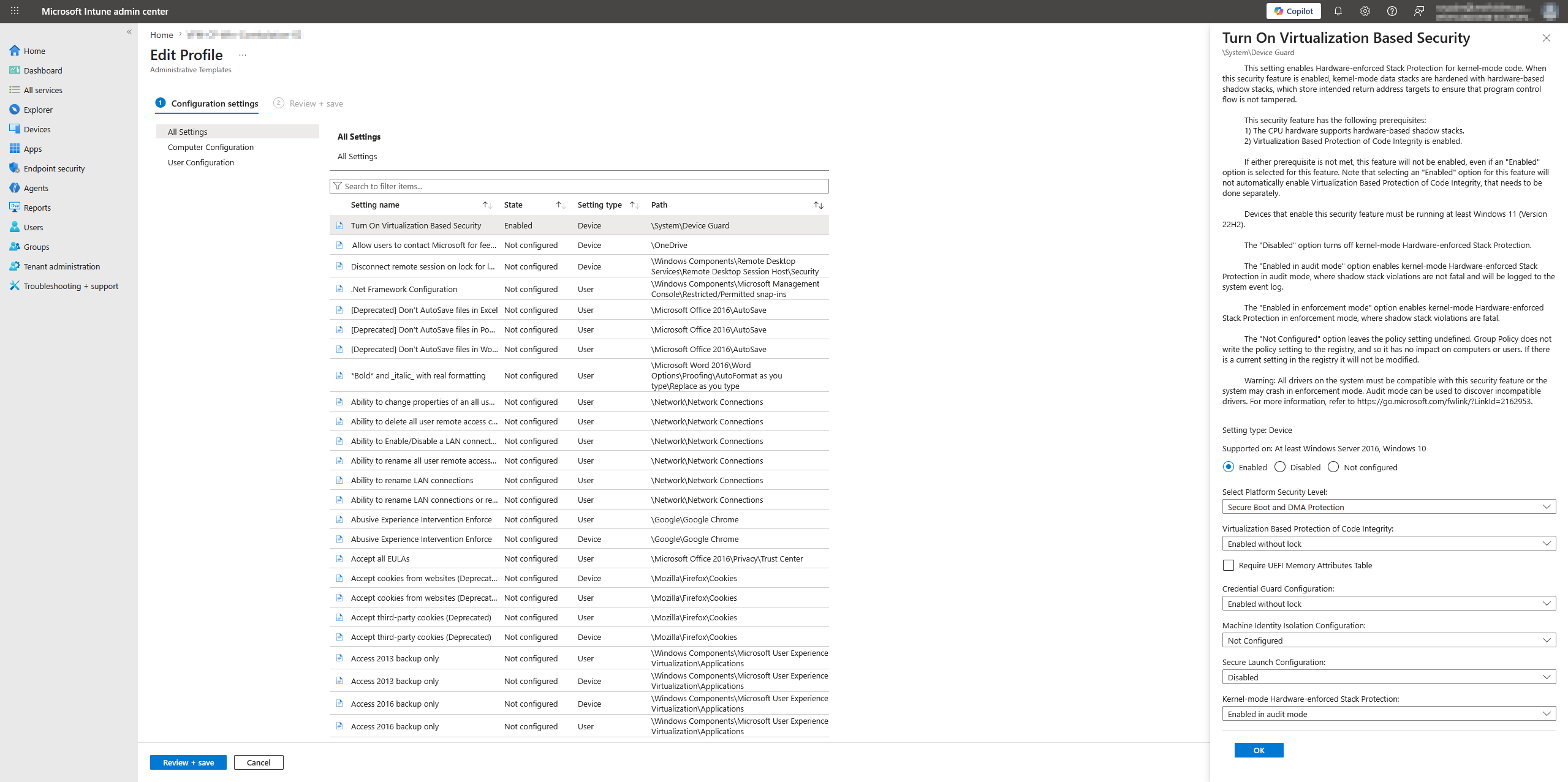 Turn On Virtualization Based Security