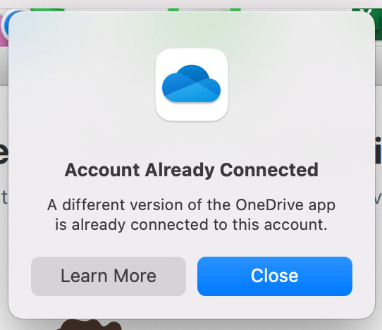 OneDrive Account already connected issue - Microsoft Q&A