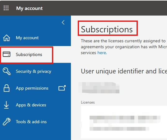 can not show my office subscription - Microsoft Q&A