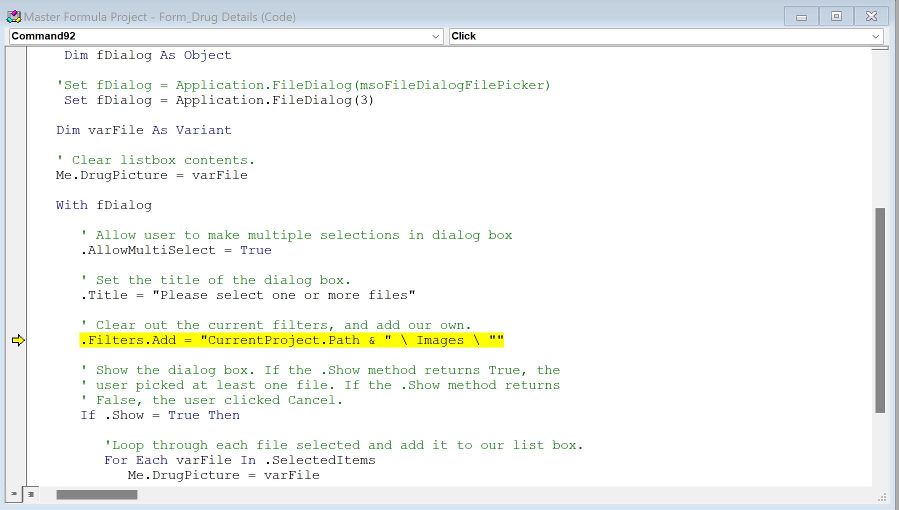 Possible to Open file dialog box to CurrentProject.Path in Access ...