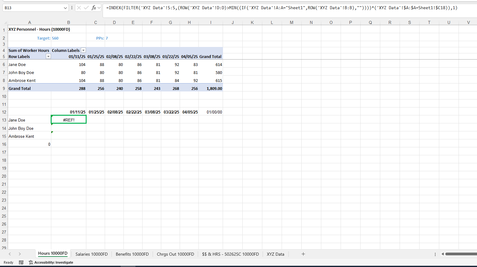 Excel Index Formulas - Microsoft Q&A