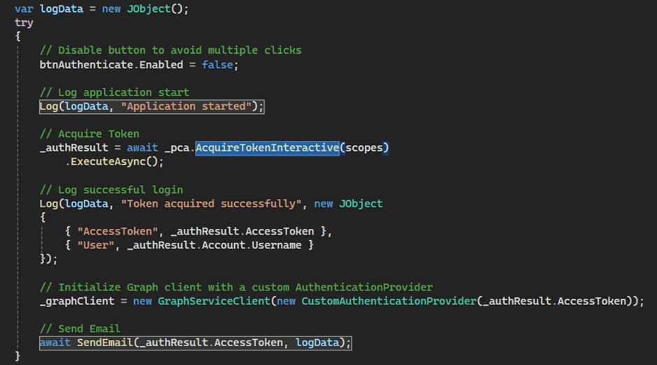 Building an app to send email using Microsoft Graph API through which ...