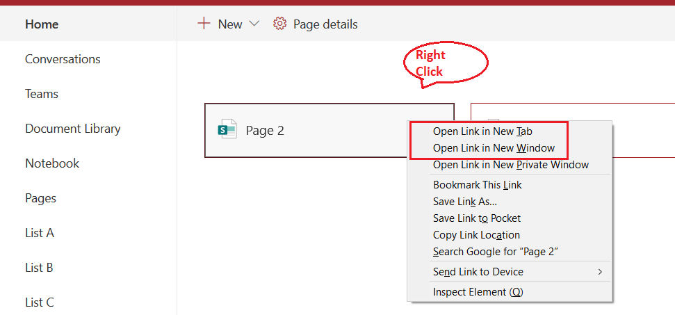 Quick Links unable to open in new window?? - Microsoft Q&A