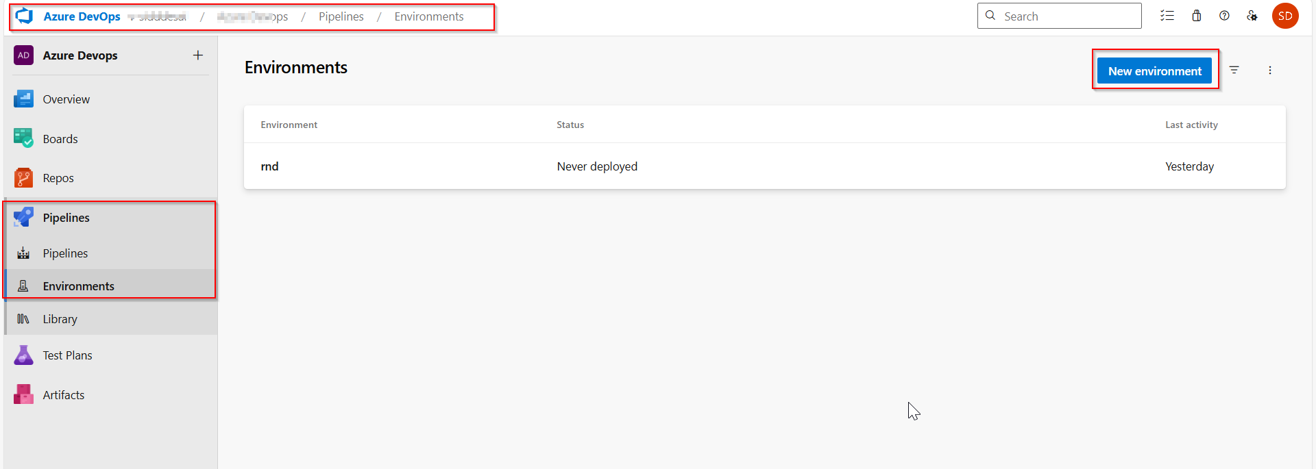 Encountered error(s) while parsing pipeline YAML: Job : Environment ...