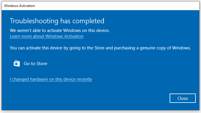I can not activate my newly bought windows 10 pro with Product Key ...