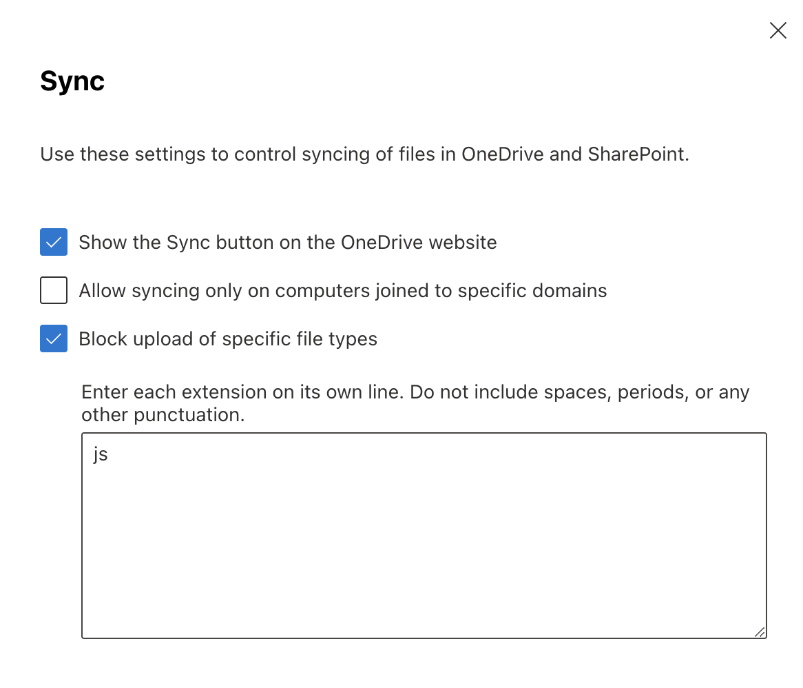 Block upload of specific file types - Microsoft Q&amp;A