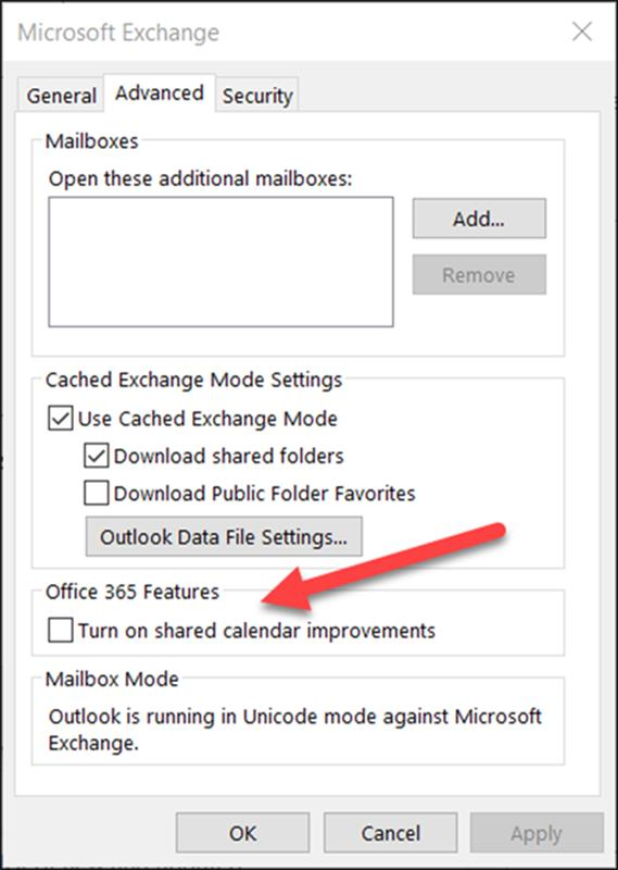 You can turn on the shared calendar improvements with a checkbox.