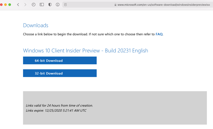 Windows Insider ISOs dead link? - Microsoft Q&A