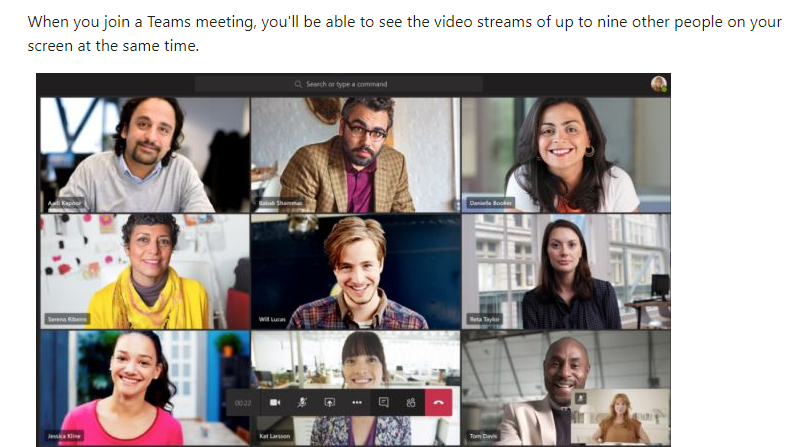 Gallery view of people in meeting - Microsoft Q&A