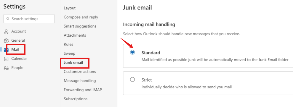 All of my emails are going to my junk inbox and not my normal inbox ...