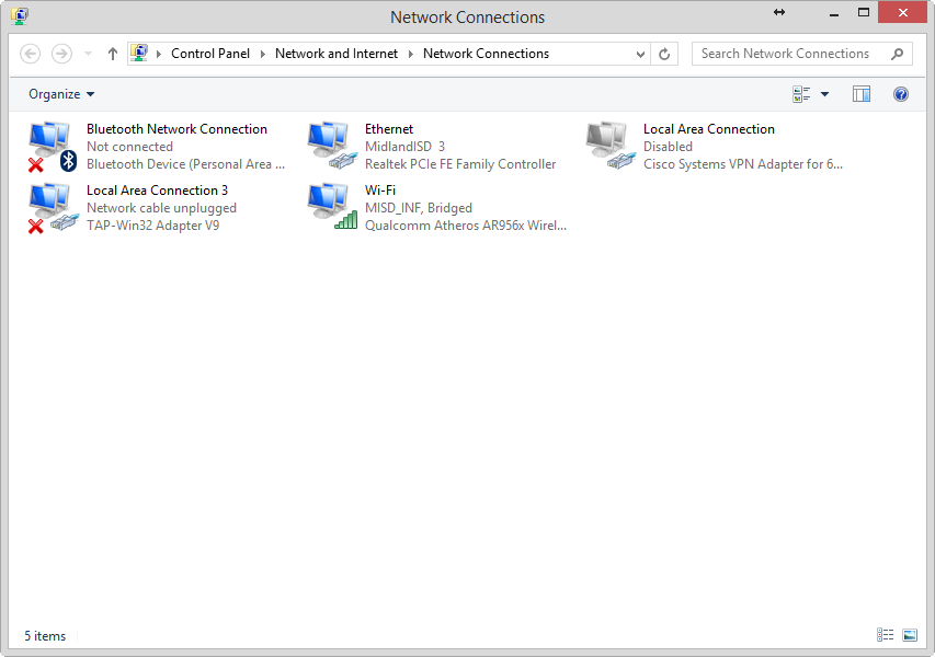 Network Bridge in 8.1 - Microsoft Q&A