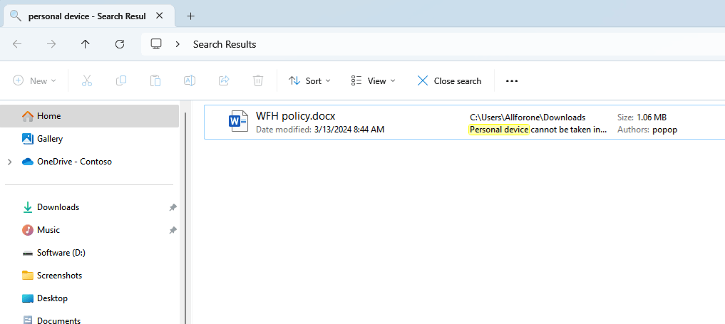 in word 365, how to do a search for a document, by the first line ...