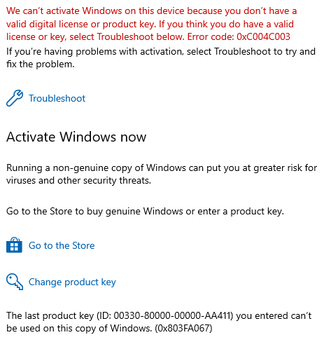 Windows activation is broken - Microsoft Q&A