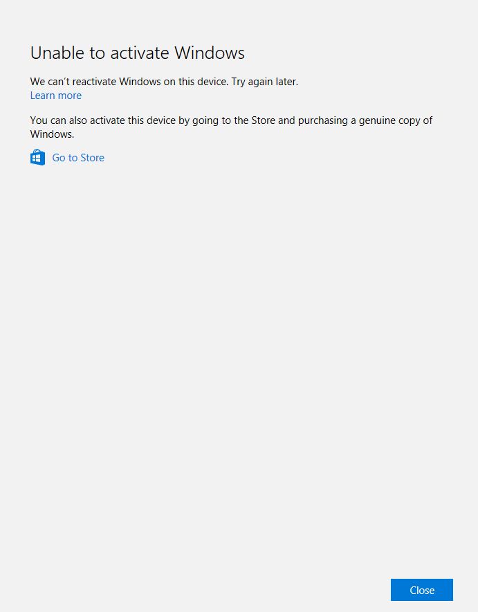 Windows 10 Activation after hardware change - Microsoft Q&A