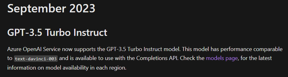 OpenAI's new GPT 3.5 Instruct