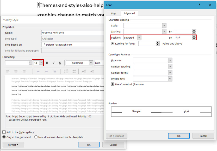 footnote's and superscript's numbers - Microsoft Q&A