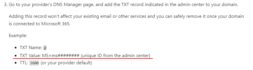 Where can I get the DNS TXT records ? - Microsoft Q&A