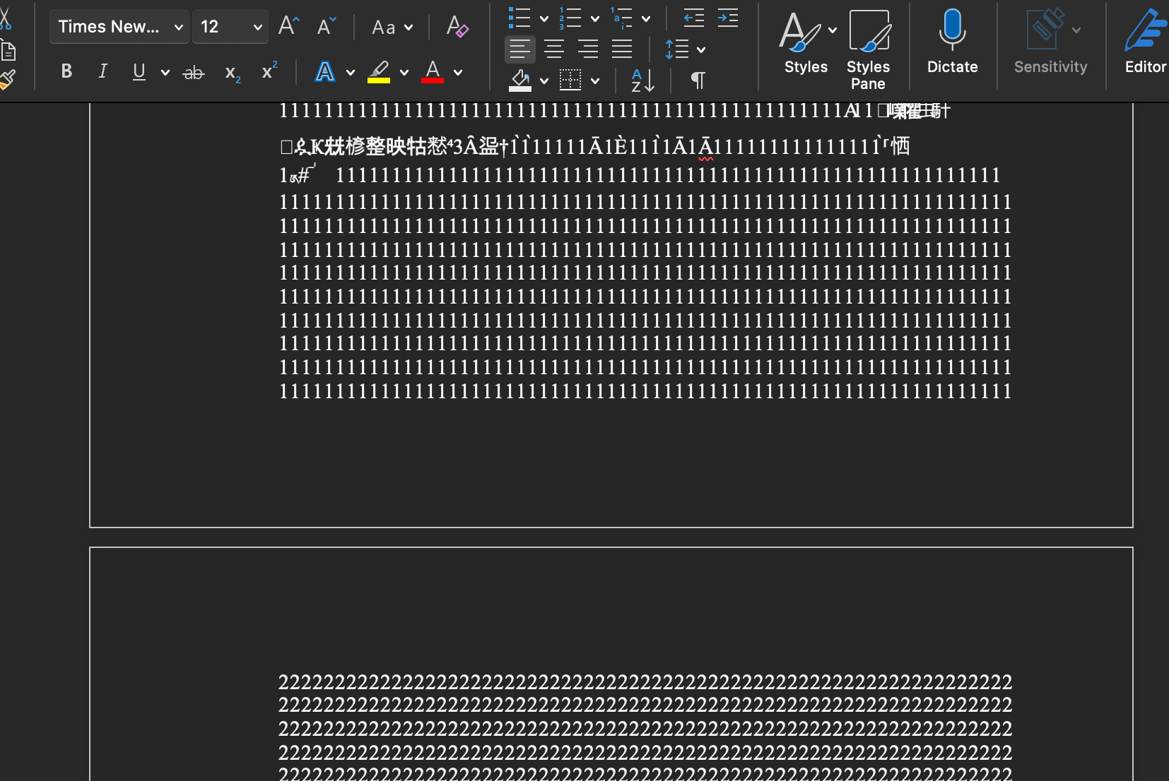 Why did the words on my word document turn into squares after my ...