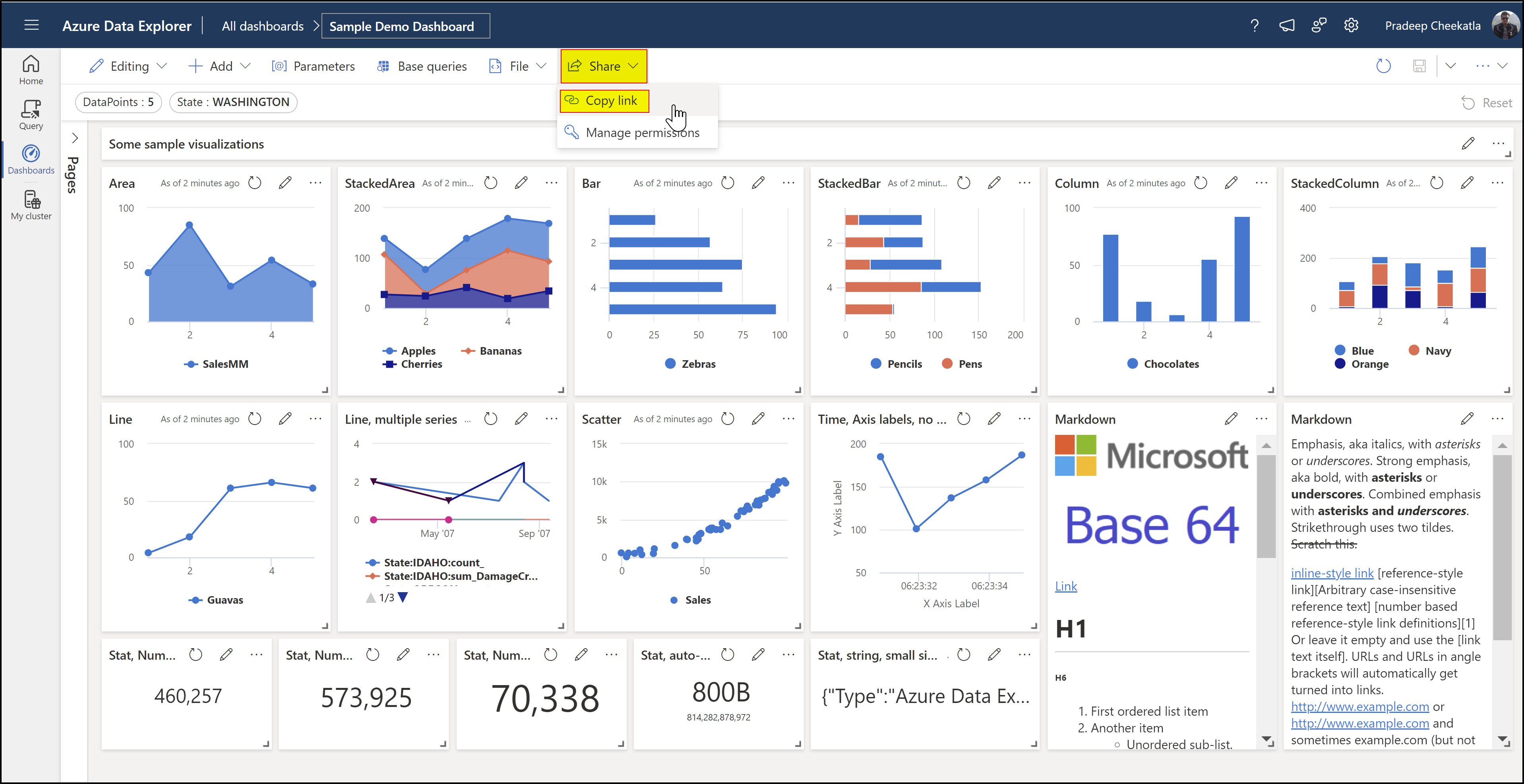 Azure Data Explorer - cannot share dashboard - Microsoft Q&A