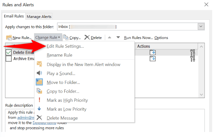 Inbox rules issue - Microsoft Q&A