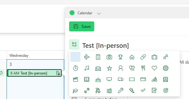 How do I get rid of the icons on calendar events? - Microsoft Q&A