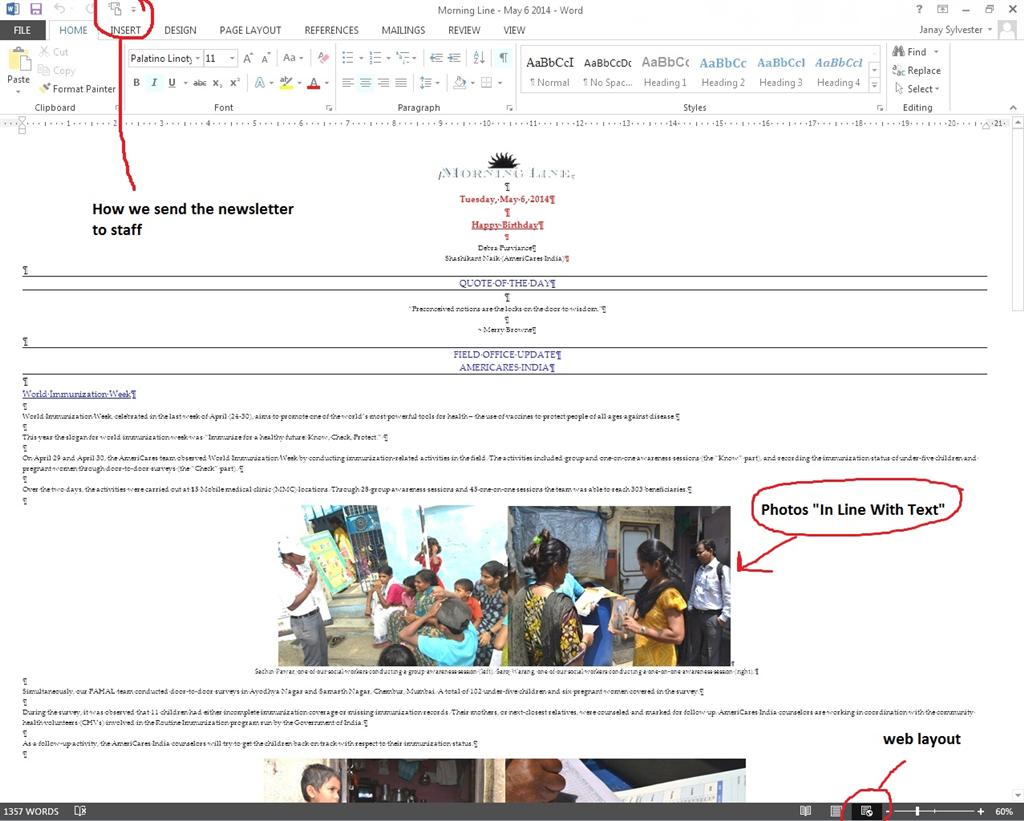 How To Send Word Document Directly in Email W/ Text Wrapped Photos ...