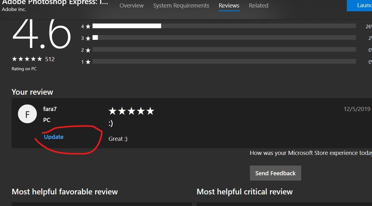 How to edit my windows store review? - Microsoft Q&A