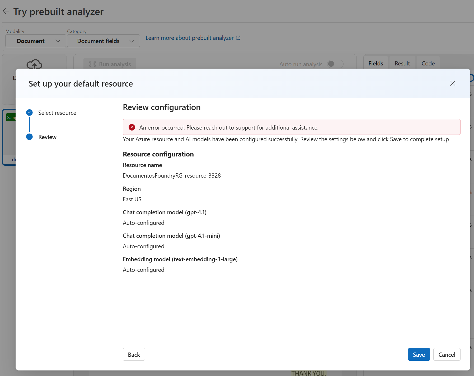 Unable to deploy gpt-4.1 and text-embedding-3-large in Azure AI