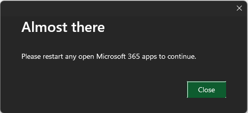 Microsoft Office prompts me to 'Update License' in an infinite loop ...