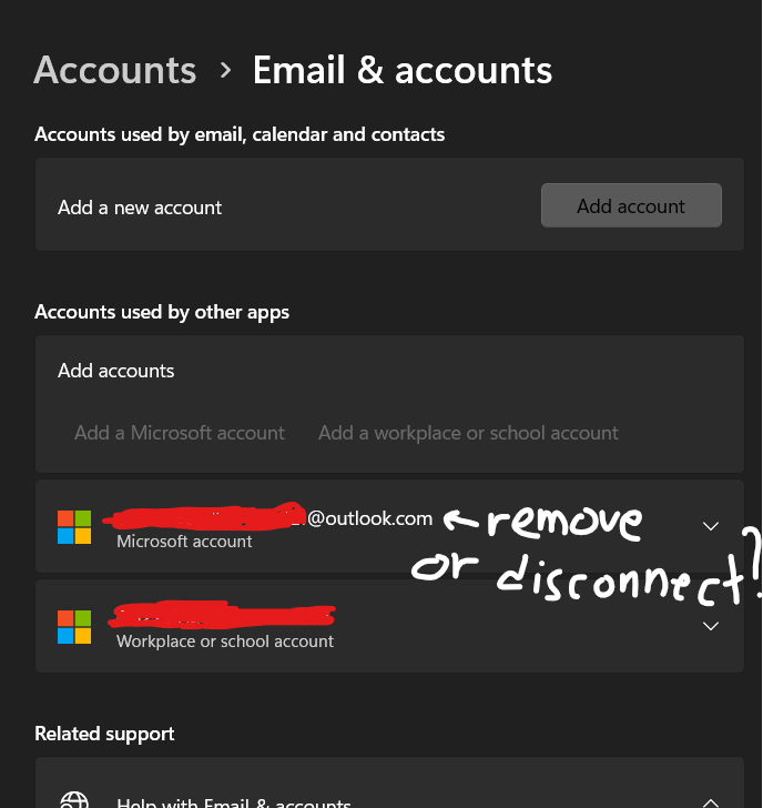 How to remove Microsoft account from my PC. - Microsoft Q&A